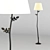 Elegant Foliage Floor Lamp 3D model small image 1