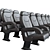Luxury Black Theater Seat 3D model small image 2