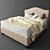 Elegant Nail-Trimmed Bed 3D model small image 1