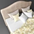 Elegant Nail-Trimmed Bed 3D model small image 2