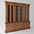 Elegant Wooden Display Cabinet 3D model small image 1
