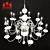 18-Light Halo Chandelier 3D model small image 2