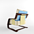 Cozy Cushioned Flyer Armchair 3D model small image 2