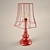 Crimson Glow: A Stunning Red Lamp 3D model small image 1