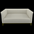 Modern 3-Seater Sofa 3D model small image 2