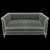 Modern 3-Seater Sofa 3D model small image 3