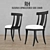 Elegant Klismos Upholstered Chair 3D model small image 1
