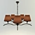 Elegant 5-Light Bronze Chandelier 3D model small image 1