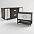 Modern Dresser & Nightstand Set 3D model small image 1