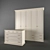 Elegant Storage Set: Wardrobe & Dresser 3D model small image 1