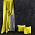 Stylish Curtain Set 3D model small image 1