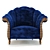 Timeless Comfort: Classic Armchair 3D model small image 1