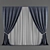 Blue Blinds & Sheer Curtains 3D model small image 1