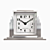 Athena Deco Clock: Sleek Silver Timepiece 3D model small image 1
