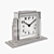 Athena Deco Clock: Sleek Silver Timepiece 3D model small image 2