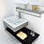 Sleek Stainless Steel Bathroom Furniture 3D model small image 2