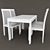 Modern IMS Onda Table with G1280 Chair 3D model small image 1