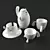 Cactus Tea Set: Chic & Charming 3D model small image 2