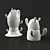 Cactus Tea Set: Chic & Charming 3D model small image 3