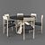 Elegant Dining Set: Table and Chairs 3D model small image 1