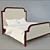 Elegant Silhouette King Bed 3D model small image 1