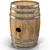 Vintage Wooden Barrel 3D model small image 1