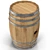 Vintage Wooden Barrel 3D model small image 2