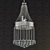 Radiant Silver Crystal Chandelier 3D model small image 1