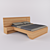 Italian Crafted Solid Bed 3D model small image 1