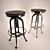 Title: Toledo Barstool: Sleek & Space-Saving 3D model small image 1