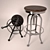 Title: Toledo Barstool: Sleek & Space-Saving 3D model small image 2