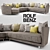 Modern and Stylish Sofa ROLF BENZ ONDA 3D model small image 1