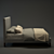 Modern Fabric Bedframe: 3D Model with UV Mapping 3D model small image 3