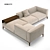 Modern Giorgetti Aton Corner Sofa 3D model small image 1