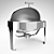 Round Chafing Dish Warmer: Keep Your Food Hot 3D model small image 3