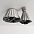 Handmade Fabric Ceiling Lights 3D model small image 2