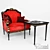 Grand Beatrice Chair & Table 3D model small image 1