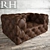 Sleek Leather Armchair 3D model small image 1
