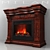 Elegant Milano Fireplace 3D model small image 2
