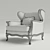 Provasi PR2832-677 Armchair | Stylish and Comfortable 3D model small image 2