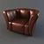 ErgoComfort Armchair 3D model small image 1