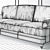 Thomasville Westport Sofa - Elegant and Spacious 3D model small image 2