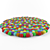 Colorful Ball Round Rug 3D model small image 1