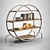 Stylish Round Bookcase: Vietnamese Craftsmanship 3D model small image 1