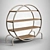 Stylish Round Bookcase: Vietnamese Craftsmanship 3D model small image 2