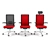 Sleek Office Chair Design 3D model small image 1