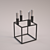 Modern Geometric Kubus Candle Holder 3D model small image 1