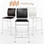 Modern Adjustable Bar Stool by Modway 3D model small image 2