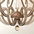 Beaded Elegance Chandelier: Handcrafted Iron & Bronze 3D model small image 2