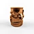 Sleek Tiki Ceramic Side Table 3D model small image 1